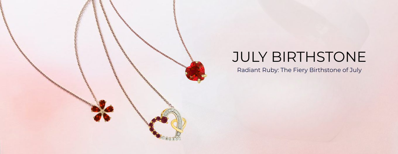 July Birthstone jewellery collection