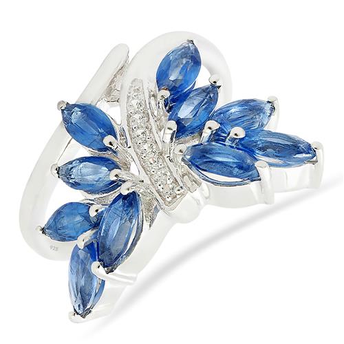 BUY 925 STERLING SILVER NATURAL BLUE KYANITE GEMSTONE RING