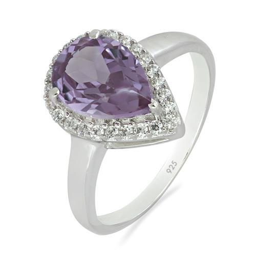  SYNTHETIC ALEXANDERITE GEMSTONE RING IN STERLING SILVER 