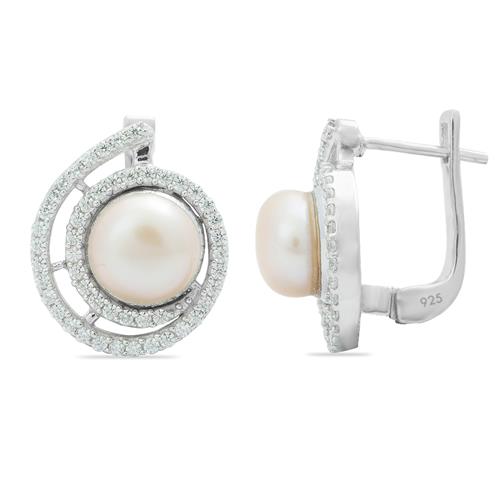 BUY NATURAL PEARL GEMSTONE EARRINGS IN 925 SILVER