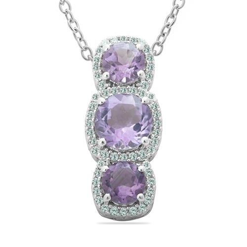 BUY STERLIAN SILVER BRAZILIAN AMETHYST GEMSTONE PENDANT