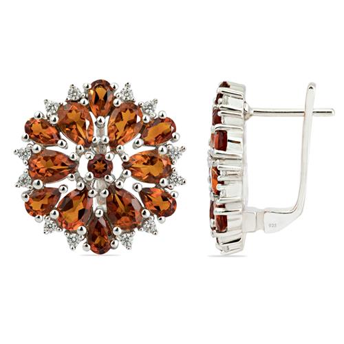 BUY STERLING SILVER MADEIRA CITRINE GEMSTONE CLUSTER RING