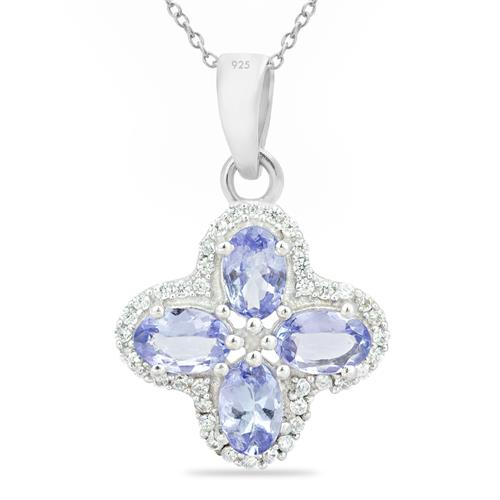 BUY 925 STERLING SILVER AUTHENTIC TANZANITE STONE PENDANT