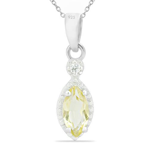 BUY 925 STERLING STERLING NATURAL LEMON TOPAZ STONE PENDANT