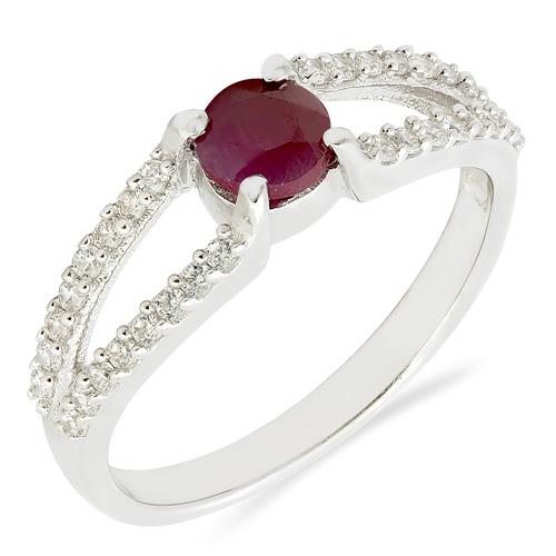 925 STERLING SILVER NATURAL INDIAN RUBY CLASSIC RING 