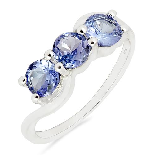 BUY 925 SILVER NATURAL TANZANITE MULTI STONE RING