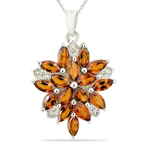 BUY 925 SILVER STYLISH MADEIRA CITRINE STONE PENDANT