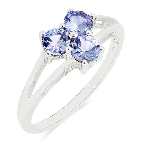 BUY GENUINE TANZANITE GEMSTONE RING IN STERLING SILVER