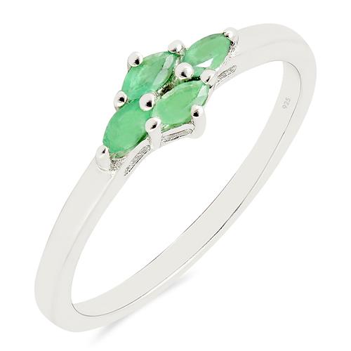 BUY NATURAL EMERALD MULTI GEMSTONE RING IN STERLING SILVER