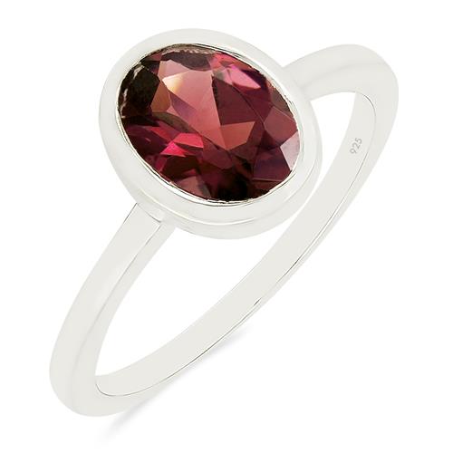 BUY GENUINE RHODOLITE GEMSTONE RING IN STERLING SILVER