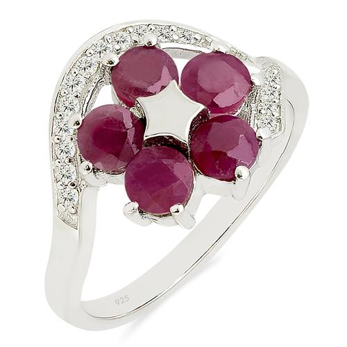 BUY STERLING SILVER PRECIOUS RUBY GEMSTONE RING