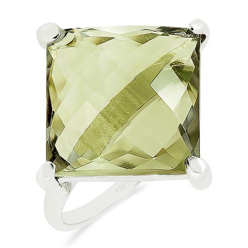 BUY REAL GREEN AMETHYST GEMSTONE BIG STONE RING IN 925 SILVER