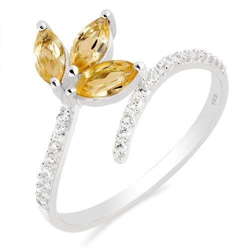 BUY 925 SILVER NATURAL CITRINE GEMSTONE RING