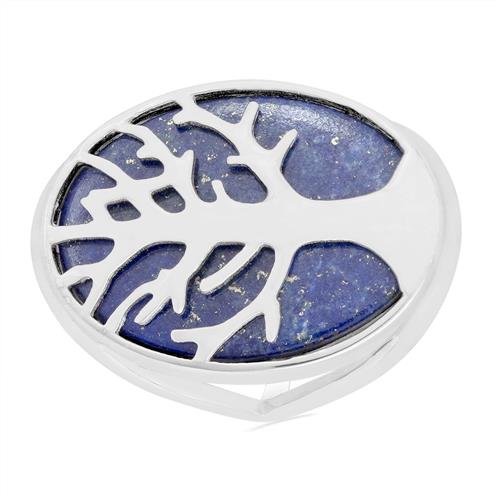 BUY REAL LAPIS LAZULI GEMSTONE TREE RING IN 925 SILVER