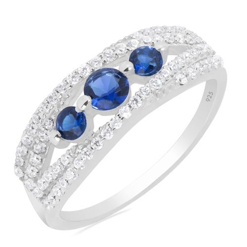 BUY 925 STERLING SILVER REAL BLUE SAPPHIRE GEMSTONE RING