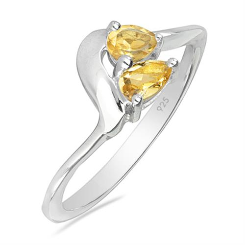 BUY 925 SILVER NATURAL CITRINE GEMSTONE STYLISH RING