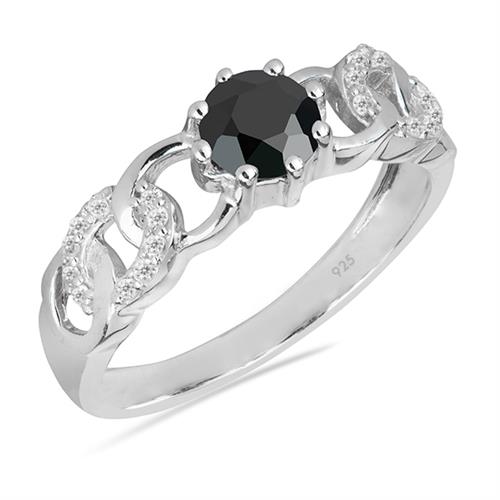 BUY 925 SILVER BLACK ONYX GEMSTONE CLASSIC RING