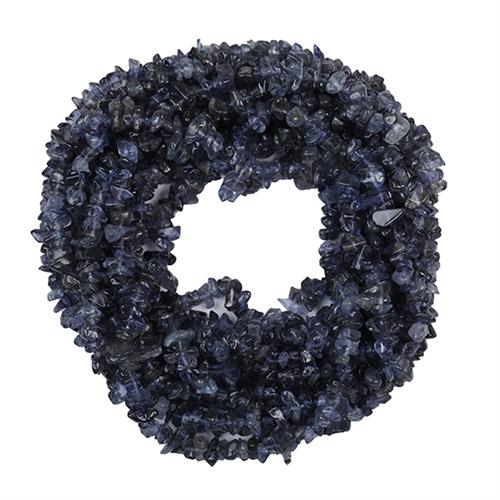 NATURAL IOLITE GEMSTONE NUGGETS NECKLACE IN 925 SILVER