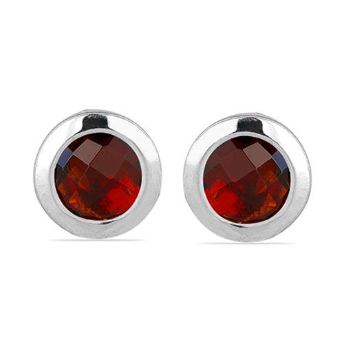 BUY NATURAL GARNET GEMSTONE EARRINGS IN 925 SILVER