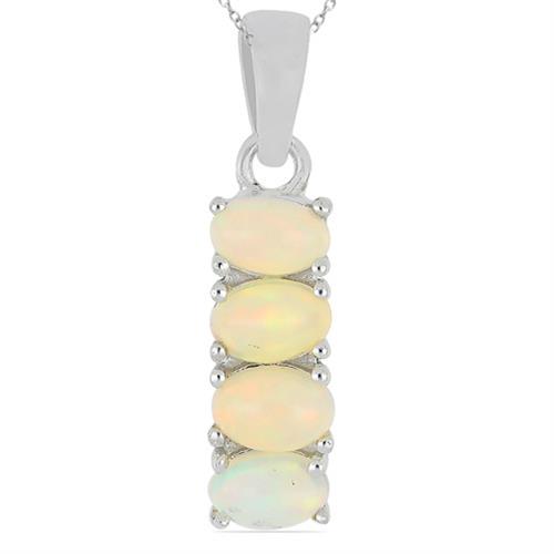 BUY 925 SILVER NATURAL ETHIOPIAN OPAL MULTI GEMSTONE PENDANT