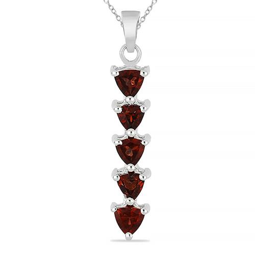 BUY 925 SILVER NATURAL GARNET MULTI GEMSTONE PENDANT