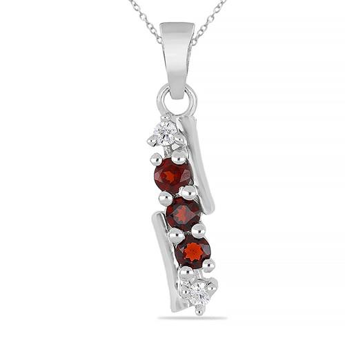 BUY 925 SILVER NATURAL GARNET GEMSTONE PENDANT