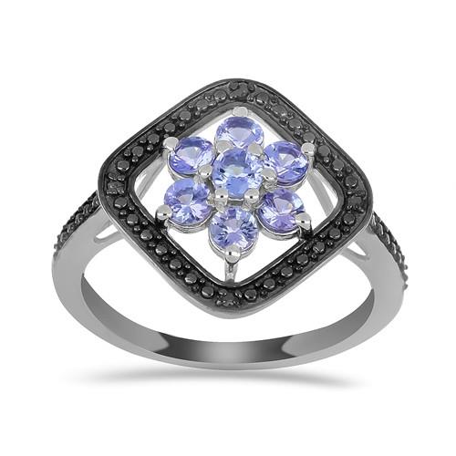 BUY 925 STERLING SILVER REAL TANZANITE GEMSTONE RING