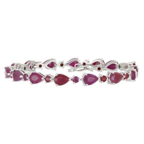 925 STERLING SILVER NATURAL RUBY BRACELET 