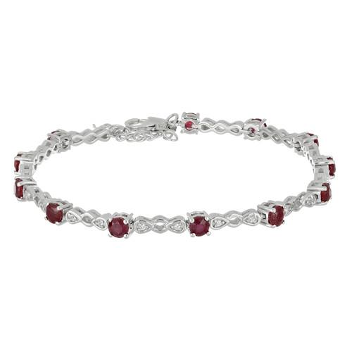 925 SILVER NATURAL RUBY GEMSTONE BRACELET