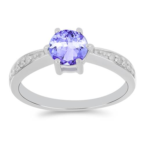 BUY 925 STERLING SILVER REAL TANZANITE GEMSTONE CLASSIC RING