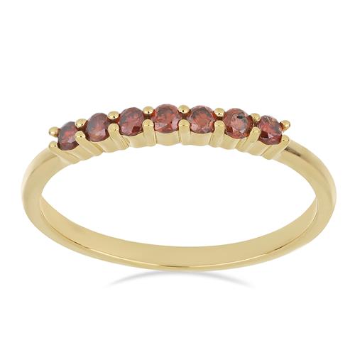 BUY 14K GOLD NATURAL RED DIAMOND DOUBLE CUT GEMSTONE RING