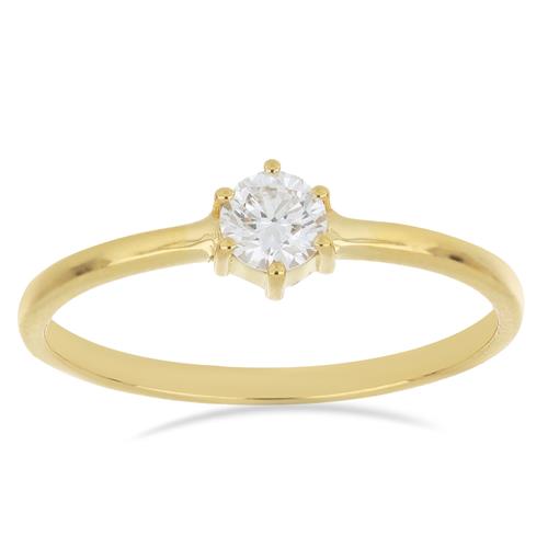 BUY 14K GOLD  NATURAL WHITE TOPAZ GEMSTONE RING 