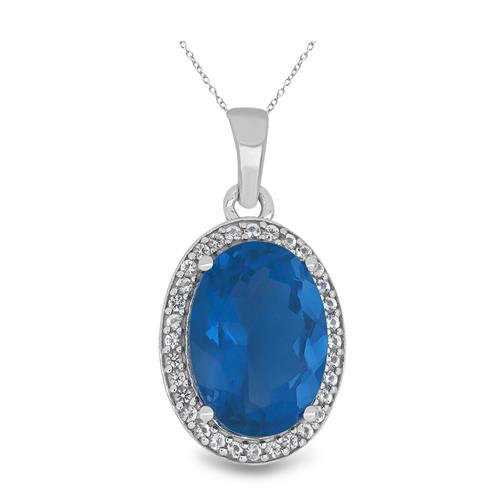 BUY COLOUR CHANGE FLOURITE WITH WHITE ZIRCON GEMSTONE CLASSIC PENDANT