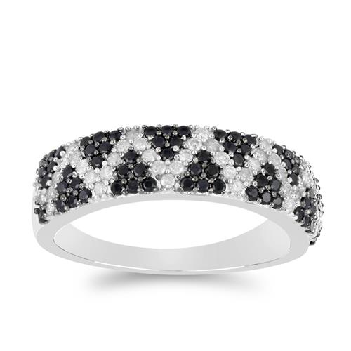 BUY BLACK SPINAL WITH DIAMOND DOUBLE CUT GEMSTONE RING 