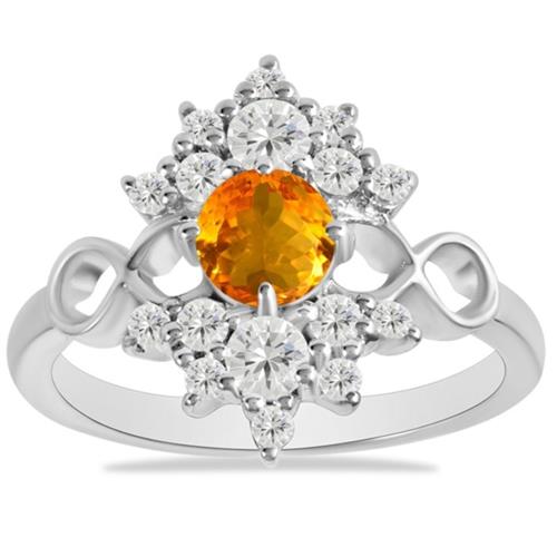 BUY 925 SILVER RING WITH NATURAL CITRINE GEMSTONE 