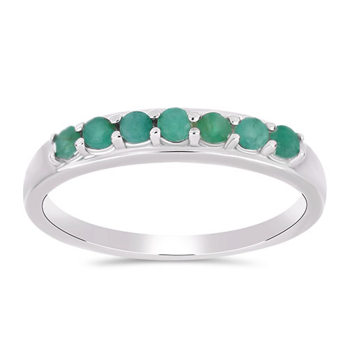 BUY NATURAL EMERALD GEMSTONE RING IN STERLING 925 SILVER