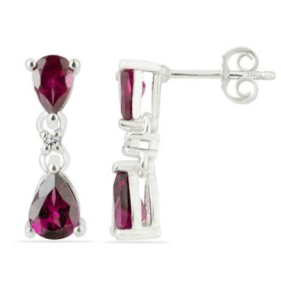 925 SILVER NATURAL RHODOLITE GEMSTONE EARRINGS – WHOLESALE JEWELRY MANUFACTURER & SUPPLIER
