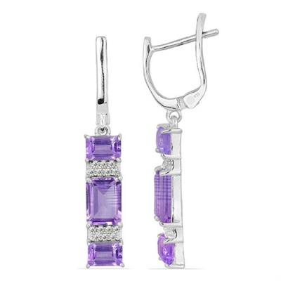 BUY 925 SILVER BRAZILIAN AMETHYST GEMSTONE EARRINGS – BULK SUPPLIER & EXPORTER