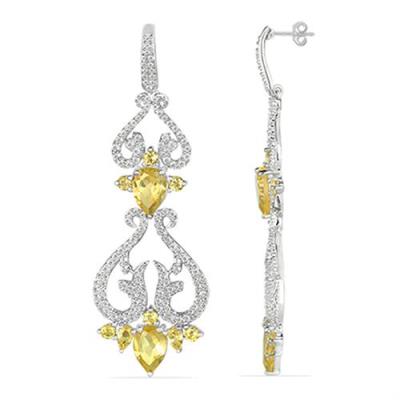 BUY REAL CITRINE GEMSTONE STYLISH EARRINGS IN 925 STERLING SILVER – BULK JEWELRY SUPPLIER JEWELPIN