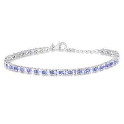 AUSTRALIAN BLUE SAPPHIRE GEMSTONE BRACELET IN STERLING SILVER