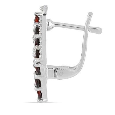BUY REAL GARNET GEMSTONE CLUSTER STYLISH EARRINGS IN 925 SILVER – JEWELPIN