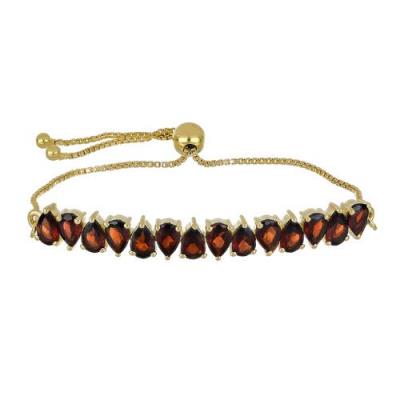 BUY NATURAL GARNET GEMSTONE BRACELET IN STERLING SILVER