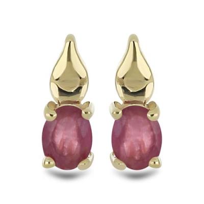BUY 925 SILVER GLASS FILLED RUBY GEMSTONE CLASSIC EARRINGS – BULK SUPPLIER & EXPORTER