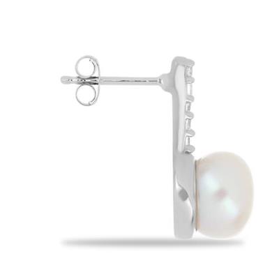 BUY 925 SILVER NATURAL WHITE FRESHWATER PEARL GEMSTONE EARRINGS – BULK JEWELRY SUPPLIER
