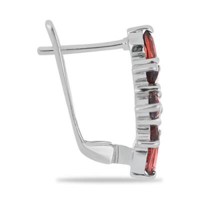 BUY 925 SILVER NATURAL GARNET GEMSTONE CLUSTER EARRINGS – BULK JEWELRY SUPPLIER