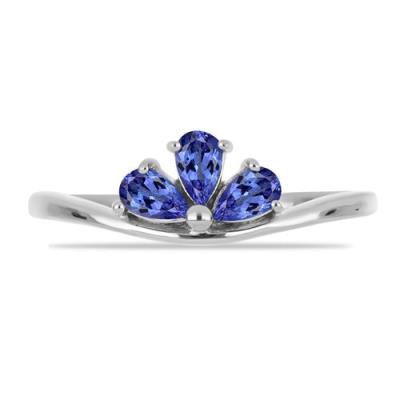 BUY 925 SILVER RING WITH NATURAL TANZANITE GEMSTONE