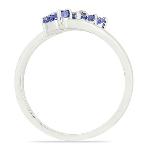 GENUINE TANZANITE MULTI GEMSTONE RING IN 925 SILVER