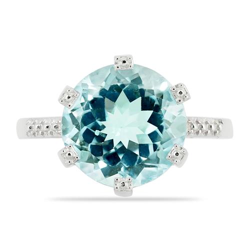 BUY 925 STERLING SILVER NATURAL SKY BLUE TOPAZ SINGLE STONE  RING