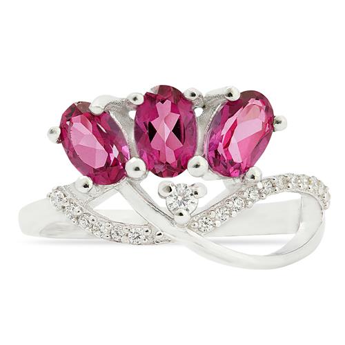 BUY REAL PINK TOPAZ GEMSTONE UNIQUE RING IN 925 SILVER