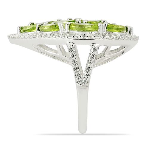 REAL PERIDOT GEMSTONE STYLISH RING IN 925 SILVER